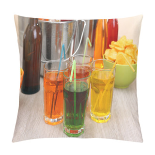 Personality  Prepared Table With Drink For Party Pillow Covers