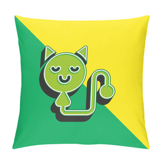 Personality  Balloon Green And Yellow Modern 3d Vector Icon Logo Pillow Covers