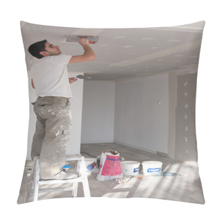 Personality  Craftsman Painting The Ceiling Pillow Covers