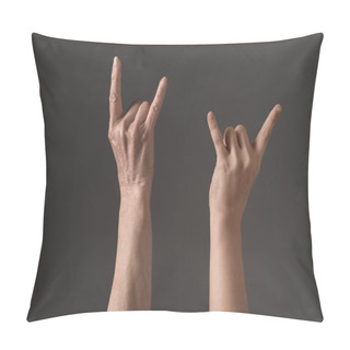 Personality  Hands With Rock Signs Pillow Covers