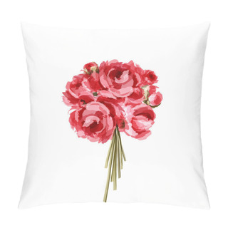 Personality  Bouquet Of Peonies Pillow Covers