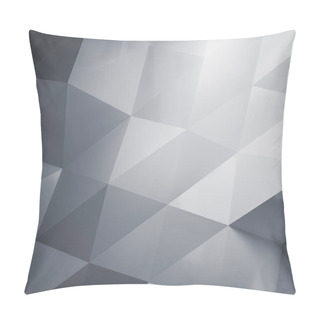 Personality  Abstact Geometric Low Poly Background. 3D Render. Pillow Covers