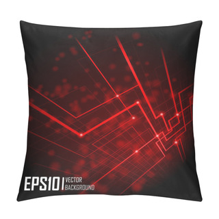 Personality  Red Abstract Glowing Background Pillow Covers