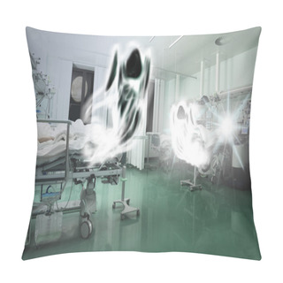 Personality  Spirits Flying Above The Critically Ill Patients Pillow Covers