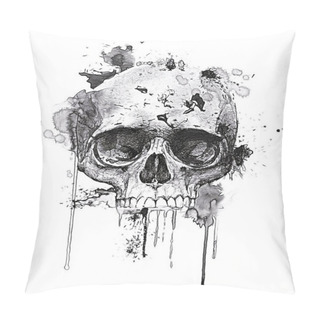 Personality  Scary Human Skull Print Pillow Covers