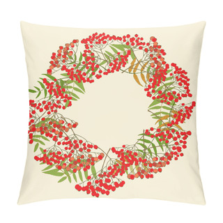 Personality Red Rowan Wreath Pillow Covers