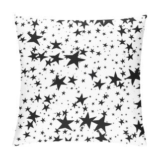 Personality  Abstract Distorted Chaotic Stars Seamless Repeat Pattern. Pillow Covers