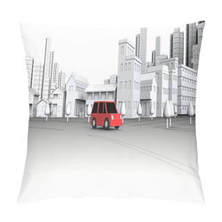 Personality  Cars On The Street Building Pillow Covers