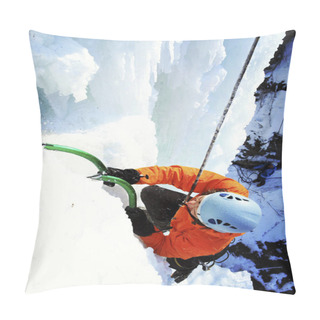 Personality  Ice Climbing The North Caucasus. Pillow Covers