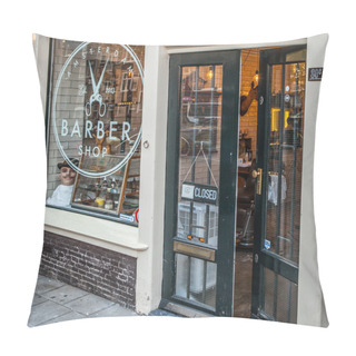 Personality  Barber Shop In Amsterdam Pillow Covers