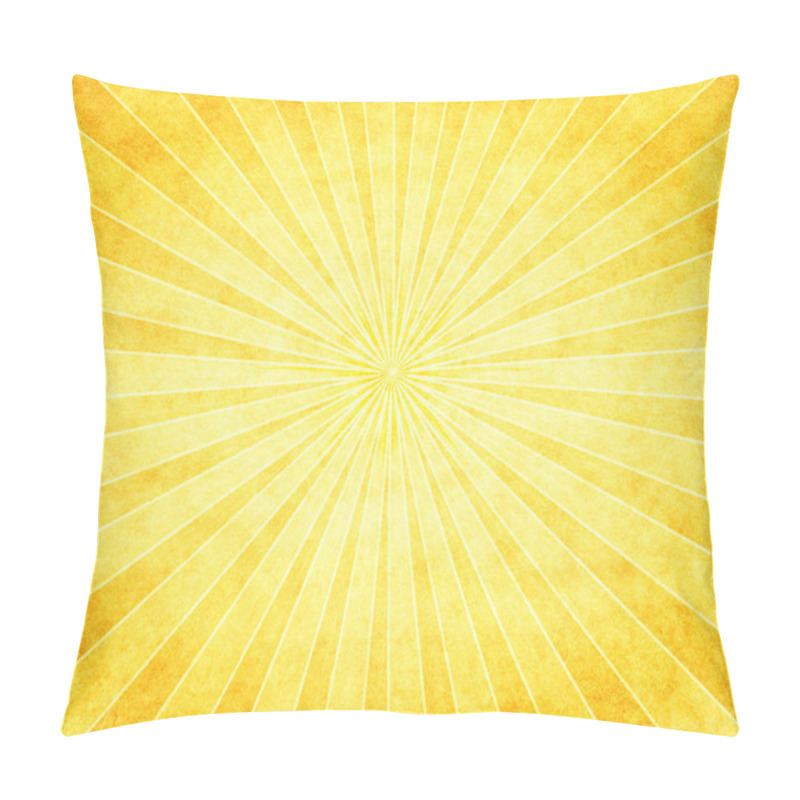 Personality  Yellow Sunburst On Paper Pillow Covers