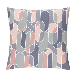 Personality  Oval Shape Eamless Pattern In Retro Style Pillow Covers