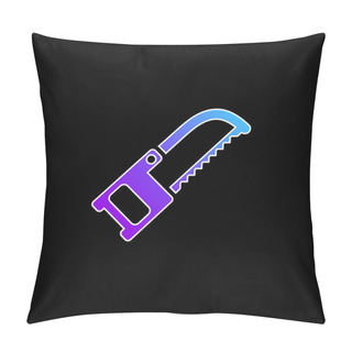 Personality  Band Saw Blue Gradient Vector Icon Pillow Covers