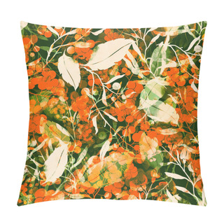Personality Herbs, Flowers, Leaves And Berries Pillow Covers