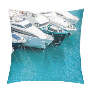 Personality  Yachts In Port Pillow Covers