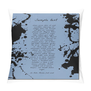 Personality  Abstract Background With Black Blots And Text Pillow Covers
