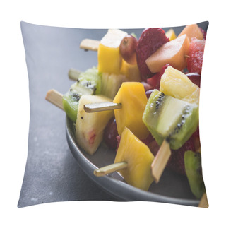 Personality  Healthy Snacks, Exotic Fruit Kebabs Pillow Covers