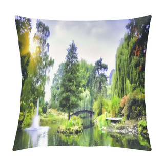 Personality  Bridge In The Japanese Garden Pillow Covers