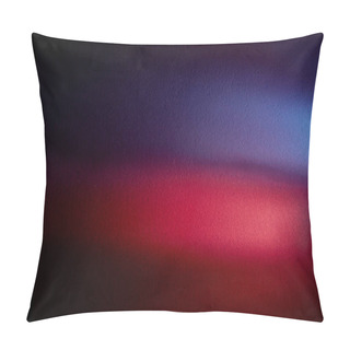 Personality  On A Dark Background, Blurred Rays Of Violet And Bright Red Pillow Covers