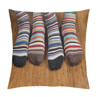 Personality  His And Hers Striped Socks Pillow Covers