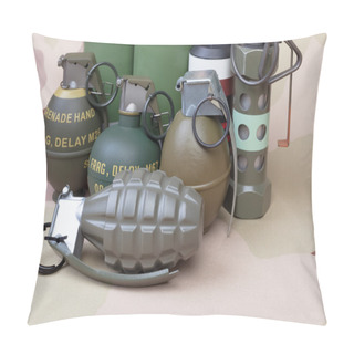 Personality  All Explosives, Weapon Army,standard Time Fuze, Hand Grenade On  Pillow Covers
