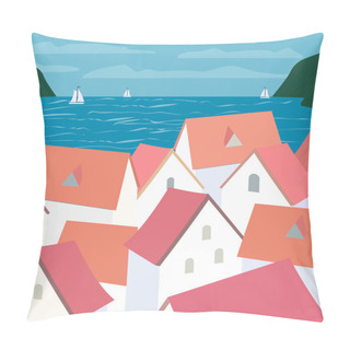 Personality  Town On Sea Pillow Covers