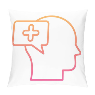 Personality  Positive Thinking Concept Icon Vector Illustration Pillow Covers