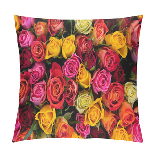 Personality  Colorful Roses Background Pillow Covers