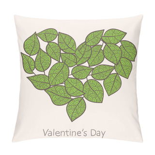 Personality  Heart Of Leaves, Eco Design Pillow Covers