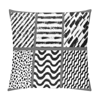 Personality  Painted Patterns Hand Drawn Backgrounds Dots Stripes Chevron Pillow Covers