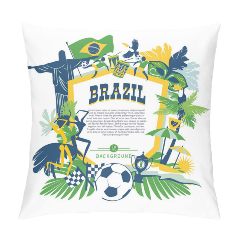 Personality  Brazil background pillow covers