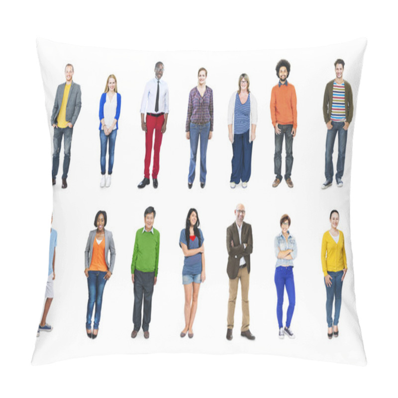 Personality  People Of Different Ages And Nationalities Pillow Covers