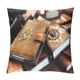Personality  Leather Diaries And Notebooks Pillow Covers
