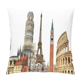 Personality  European Holidays - Travelling Background Pillow Covers