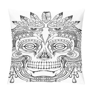Personality  Indian Skull With Jewelry Pillow Covers