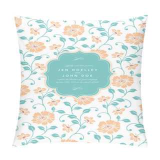 Personality  Wedding Invitation With Flowers Pattern Pillow Covers