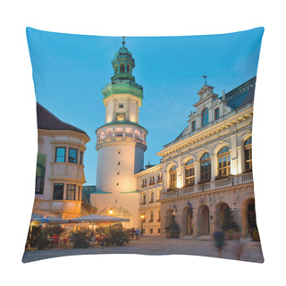 Personality  The Main Square In Sopron Pillow Covers