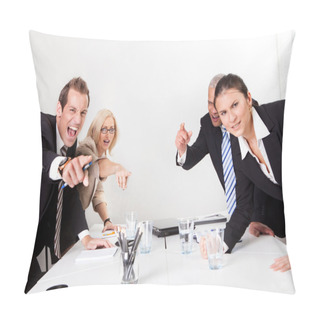 Personality  Four Angry Business Screaming At Camera Pillow Covers