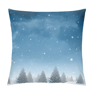 Personality  Winter Snow Background Pillow Covers