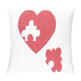 Personality  Love Puzzle Cute Valentine Day Sticker Pillow Covers