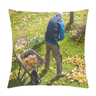 Personality  Leaves On A Grass During Autumn Pillow Covers
