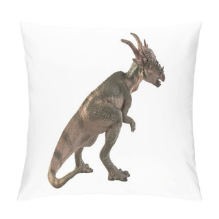 Personality  Stygimoloch Dinosaur On White Background . Pillow Covers