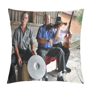 Personality  Musicians Playing On Traditional Instruments Pillow Covers