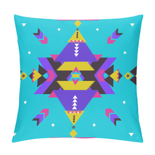 Personality  Tribal Vector Ornament. Seamless African Pattern. Ethnic Carpet With Chevrons And Triangles. Aztec Style. Geometric Mosaic Pillow Covers
