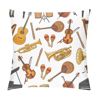 Personality  Vector Musical Instruments Seamless Pattern Pillow Covers