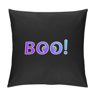 Personality  Boo Blue Gradient Vector Icon Pillow Covers