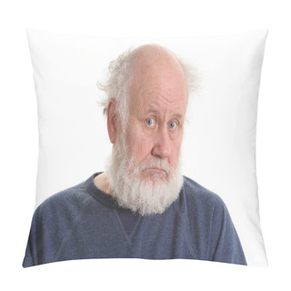 Personality Sad Depressing Old Man Isolated Portrait Pillow Covers