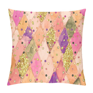 Personality  Watercolor Hand Drawn  Grunge Circus Vintage Pattern Pillow Covers