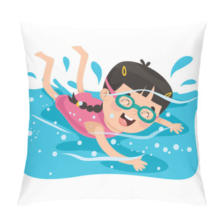 Personality  Vector Illustration Of Summer Children Pillow Covers