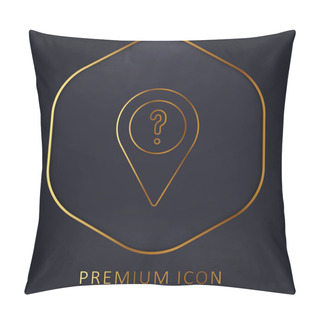 Personality  Ask Golden Line Premium Logo Or Icon Pillow Covers